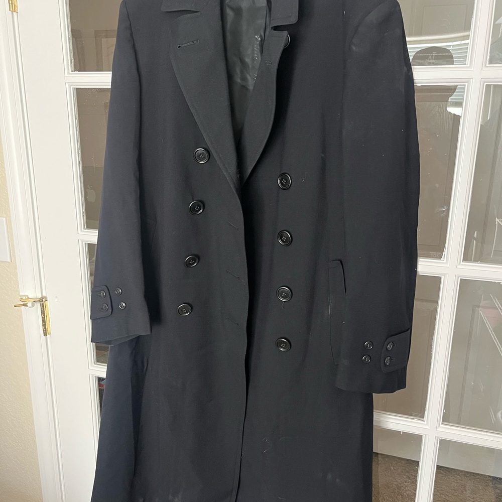 Vintage Naval Overcoat Coat Military XL - Picture 9 of 9